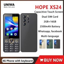 UNIWA HOPE XS24 4G Touch Screen Tastiera Telefono Android 8.1 Dual SIM 3.5 pollici 2GB + 16GB 2500mAh Cellulare Whatsapp Telefono Half-touch