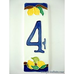 Numero civico ceramica con limoni nl4