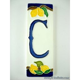 Numero civico ceramica con limoni nl13
