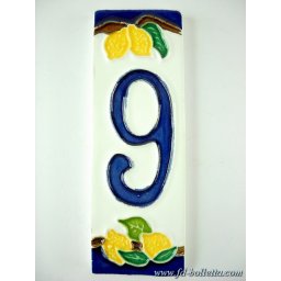 Numero civico ceramica con limoni nlp9