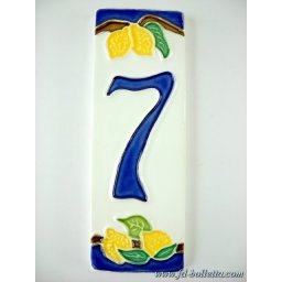 Numero civico ceramica con limoni nlp7