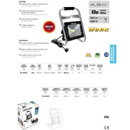 FARETTO LED - WORK 40 - 40W=400W