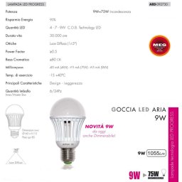 LAMPADINA LED - DIMMERABILE - 9W=75W LUCE BIANCO CALDO