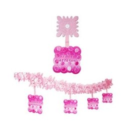 Festone Battesimo Rosa