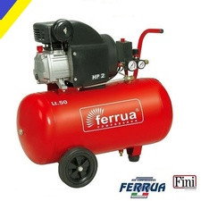 compressore aria fini nuair ferrua fc2/50 50 litri lubrificato 2 hp compressori - idropulitrici