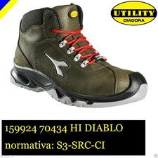 scarpa alta lavoro antinfortunistica diadora utility hi diablo s3-src-ci verde rabbia calzature diadora
