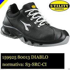 scarpa bassa lavoro antinfortunistica diadora utility diablo s3-src-ci nero calzature diadora
