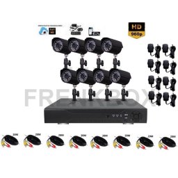Kit videosorveglianza DVR 8 canali p2p Cloud Telecamere HD da esterno