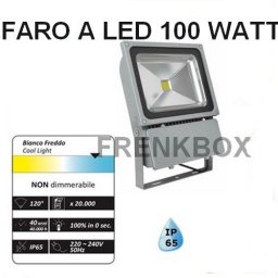 Faro faretto a led 100 W WATT da esterno IP65 luce bianca alta luminosità