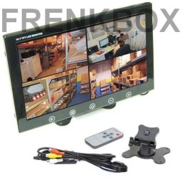 Mini monitor TFT/LED 10" 2 ingressi av1\av2 videosorveglianza sorveglianza PC