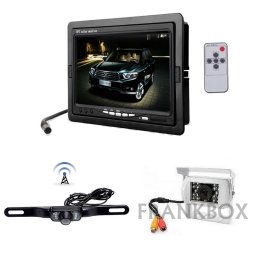 Kit retromarcia auto camper Monitor 7" LCD con 2 telecamere: wireless e via cavo