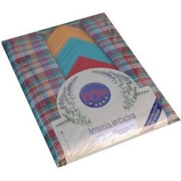 Tovaglia quadretti taverna 140x450 tavolo servizio 24 tovaglioli 100% cotone cucina