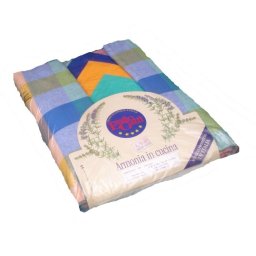 Tovaglia 140x450 blu verde servizio 24 tovaglioli 100% cotone cucina