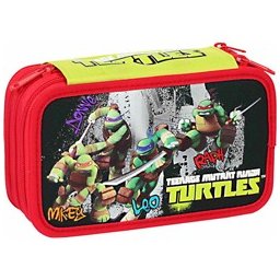 Astuccio Triplo Turtles Rosso