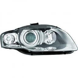 Faro fanale proiettore anteriore XENON HID sinistro AUDI A4 berlina Avant Cabrio, 10/2006-11/2007 D1S+H7 no luce curva adattiva freccia bianca