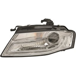 Set fari fanali proiettori anteriori TUNING sportivi AUDI A4, 2007-2011 berlina Avant, cromati H7 con luce diurna LED TUBELIGHT LTI