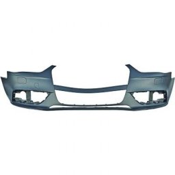 Paraurti anteriore AUDI A4, 2011-2015 verniciabile, non pacchetto S-Line, per lavafari, no sensori
