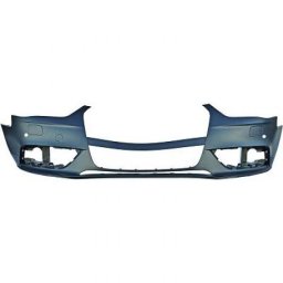 Paraurti anteriore AUDI A4, 2011-2015 verniciabile, non pacchetto S-Line, per lavafari, per sensori