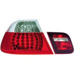 Set fari fanali posteriori TUNING BMW Serie 3 E46 berlina 1998-2001 LED rosso cromati look M3
