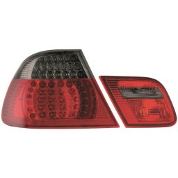 Set fari fanali posteriori TUNING BMW Serie 3 E46 berlina 1998-2001 LED rosso nero look M3