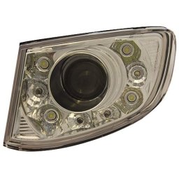 Set fari fanali fendinebbia con diurne TUNING BMW Serie 3 E92 E93 coupè cabrio 2006-2014, cromati, con luci DIURNE LED OMOLOGATE R87 ad anello
