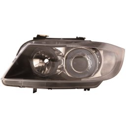Set fari fanali proiettori anteriori TUNING BMW Serie 3 E90 E91 berlina touring 2005 2006 2007 2008 neri H7+H7 con anelli ANGEL EYES