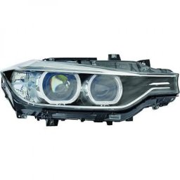 Faro fanale proiettore anteriore XENON HID sinistro BMW Serie3 F30 F31 berlina Touring, 2012-06/2015, CARELLO AL senza luce curva adattiva AFS, D1S+H7, con luce diurna