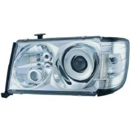 Set fari fanali proiettori anteriori TUNING MERCEDES W124 anni 1993-1995 cromati lenticolari