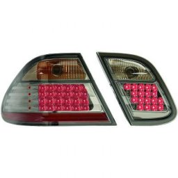 Set fari fanali posteriori TUNING per MERCEDES CLK Coupè Cabriolet W208 1997-2002 a LED neri cromati