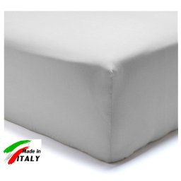 Lenzuolo Angolo con Elastici Francese Prodotto italiano in Percalle GRIGIO