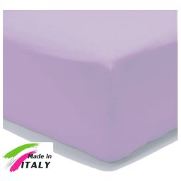 Lenzuolo Angolo con Elastici Francese Prodotto italiano in Percalle LILLA