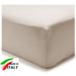 Lenzuolo Angolo con Elastici Francese Prodotto italiano in Percalle TORTORA