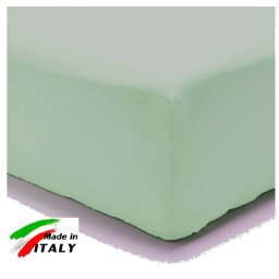 Lenzuolo Angolo con Elastici Francese Prodotto italiano in Percalle VERDE