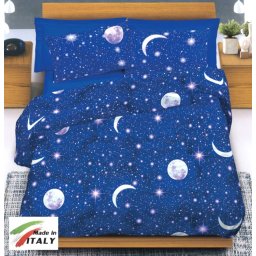 Lenzuolo Angolo con Elastici Matrimoniale Lenzuolo Made in Italy Cotone LUNA