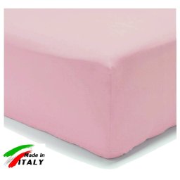 Lenzuolo Angolo con Elastici Matrimoniale Maxi Prodotto In Italia Percalle di Cotone ROSA