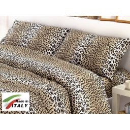 Completo Lenzuola Letto Matrimoniale Maxi Prodotto Italiano Cotone Di Percalle MACULATO