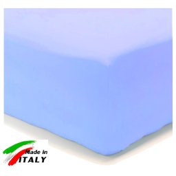 Lenzuolo Angolo con Elastici Una Piazza Maxi Lenzuoli Made in Italy Cotone AZZURRO