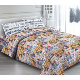 Lenzuolo Angolo con Elastici Una Piazza e Mezza Made in Italy Percalle di Cotone VINTAGE