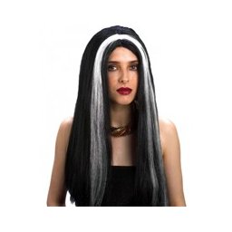 Parrucca Mortisia Nera E Bianca