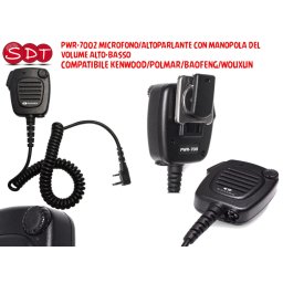 PWR-7002 MICROFONO/ALTOPARLANTE COMPATIBILE KENWOOD/POLMAR/BAOFENG/WOUXUN
