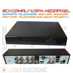 DVR Ibrido 8CH Canali 4.0MP 4mp 4 Megapixel AHD IP Analogico VGA HDMI Visione Internet Cellulare Smartphone