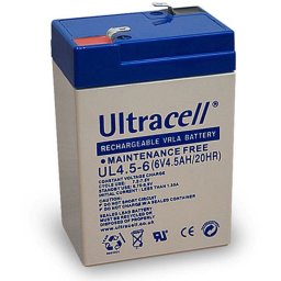 Batteria al Piombo AGM Professionale UL4.5-6 Ultracell UK 6V DC 4.5AH 4,5AH