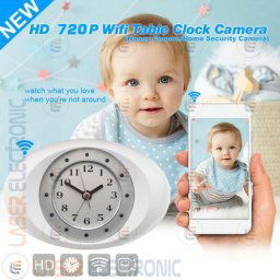 Orologio Sveglia Wifi IP Camera Clock HD Cellulare Telecamera Nascosta Led Invibili 940nm