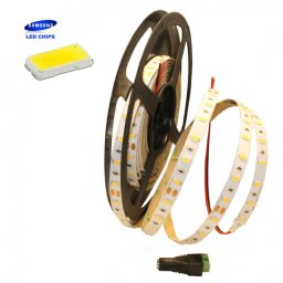 Striscia a Led Chip Originale Samsung SMD5630 60led/mt IP20 da Interno Bianco Naturale 4000K 5MT
