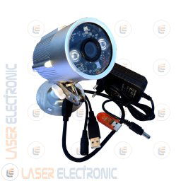 Telecamera Videosorveglianza Stagna HD 1280x720 con LED Infrarossi e DVR integrato