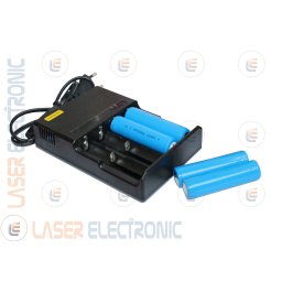 Batterie a Litio Ricaricabili 18650 3.7V 5.0AH 5000mA con Caricabatteria Multifunzione