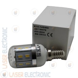 Lampadina a Led 8W E14 Attacco Piccolo SMD5630 Bianco Naturale 4500K