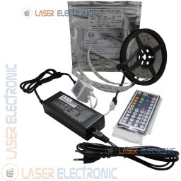 Striscia Strip LED RGB Multicolore 5MT IP20 con Telecomando e Alimentatore 12V 5.0AH
