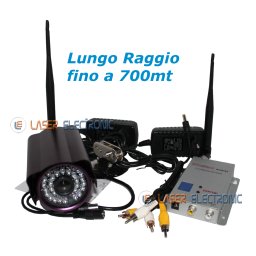 Telecamera Wireless a Lungo Raggio fino a 700mt 1.2Ghz 700mW