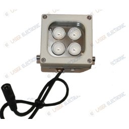 Faretto Illuminatore Professionale a Led Invisibili 940nm 20MT 90 Gradi 12V DC